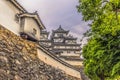 Himeji - June 02, 2019: Iconic Himeji Castle in the region of Kansai, Japan