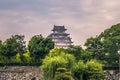 Himeji - June 02, 2019: Iconic Himeji Castle in the region of Kansai, Japan