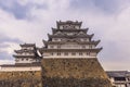 Himeji - June 02, 2019: Iconic Himeji Castle in the region of Kansai, Japan