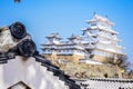 Himeji white castle with rich decorations in Japan