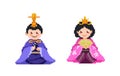 Hinamatsuri boy and girl dolls pixel art