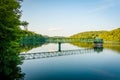 Hinckston Run Reservoir, in Johnstown, Pennsylvania Royalty Free Stock Photo