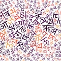 Hindi alphabet texture background