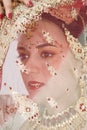 Hindi Bride Under The Veil Royalty Free Stock Photo