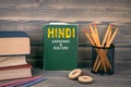 Hindi language and culture concept