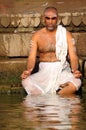Hindi priest meditating
