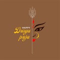 Hindi Religion Happy Durga Puja Festival Celebration Background Royalty Free Stock Photo