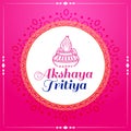 Hindu akshaya tritiya background with kalash design