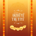 Hindu akshaya tritiya festival pooja greeting design