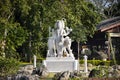 Hindu Brahman god statue in outdoor of decoration garden for thai people and foreign travelers visit and respect praying in