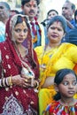 Hindu bride with family