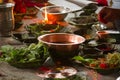 Hindu ceremony in Nepal, Shivaratri Royalty Free Stock Photo