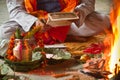 Hindu ceremony in Nepal, Shivaratri Royalty Free Stock Photo