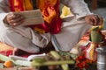 Hindu ceremony in Nepal, Shivaratri Royalty Free Stock Photo