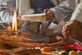 Hindu ceremony in Nepal, Shivaratri Royalty Free Stock Photo