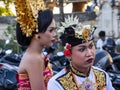 Hindu clothes ceremony go to Bali festival October 11 2019, Bali, Indonesia