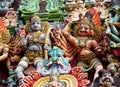 Hindu colorful Gods statues in India Royalty Free Stock Photo