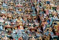 Hindu colorful Gods statues in India