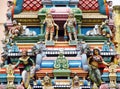 Hindu colorful statues in India