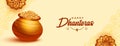 hindu cultural happy dhanteras celebration banner for pooja and blessing