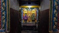 The Hindu deities Krishna, Balarama and Subhadra are worshipped at Ananta Basudeva Temple, Bhubaneshwar, India Royalty Free Stock Photo