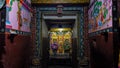 The Hindu deities Krishna, Balarama and Subhadra are worshipped at Ananta Basudeva Temple, Bhubaneshwar, India Royalty Free Stock Photo