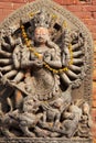 Hindu Deity at Bhaktapur Durbar Square, Nepal Royalty Free Stock Photo
