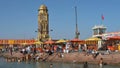 Hindu devotees bathing in Har Ki Pauri Ghat, Holy river Ganges, on the occassion