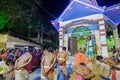 Hindu devotees dancing for Charhak festival, for welcoming Bengali new year 1424.