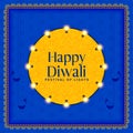 Hindu diwali festival celebration card design background