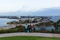 Hindu family traveling together on vacation. Relaxing in the evening, enjoying the views, walking around the city. Labor foreign