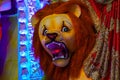 Hindu festival Maha Durgotsab picture. The face of Lion. It is a sculpture made by the artist with clay and straw