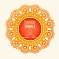 Hindu festival shubh diwali decorative design background