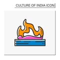 Hindu funeral color icon