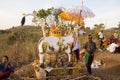 Hindu funeral, Sebuluh,Nusa Penida provinz. Bali, Indonesia