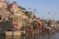 Hindu Ghats on the Holy River Ganges - Varanasi - India