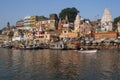 Hindu Ghats on the Holy River Ganges - Varanasi - India