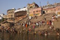 Hindu Ghats on the River Ganges - Varanasi - India