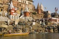Hindu Ghats - Varanasi in India Royalty Free Stock Photo