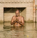 Hindu Ghats - Varanasi - India Royalty Free Stock Photo