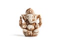 Hindu god Ganesh on a black background. Statue with incense smoke aromo sticks Royalty Free Stock Photo