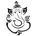 Hindu god Ganesh vector illustration