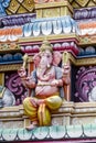 Hindu God Ganesha statue in temple, island Mauritius, close up Royalty Free Stock Photo