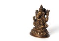 Hindu God Ganesha on White Background, Clipping Path
