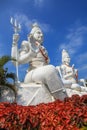 Hindu god and goddess lord Shiva and Parvathi statues on Kailasagiri hill Royalty Free Stock Photo