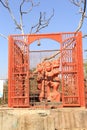 Hindu god Hanuman red Temple