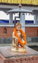 Hindu god hanumana brass statue Royalty Free Stock Photo