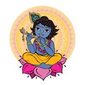 Hindu God Krishna. Royalty Free Stock Photo