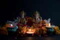 Hindu God Laxmi Ganesh at Diwali Festival