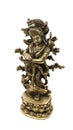 hindu god lord krishna highly decorated and detailed handcrafted vintage bronze statue Royalty Free Stock Photo